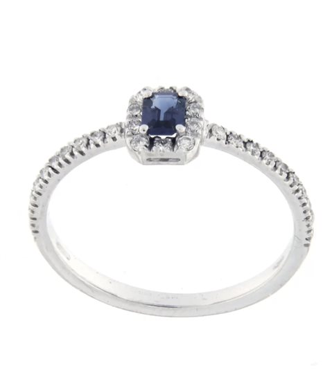 Anillo Bolzoni Mujer in Oro blanco Zaffiro 0.28 Ct AN1001-ZW - AN1001-ZW